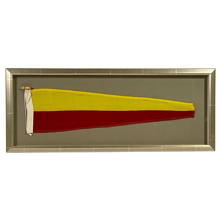 Vintage Nautical Signal Flag in Frame For Sale at 1stDibs