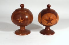 Vintage Nautical Treen Globe Boxes & Covers