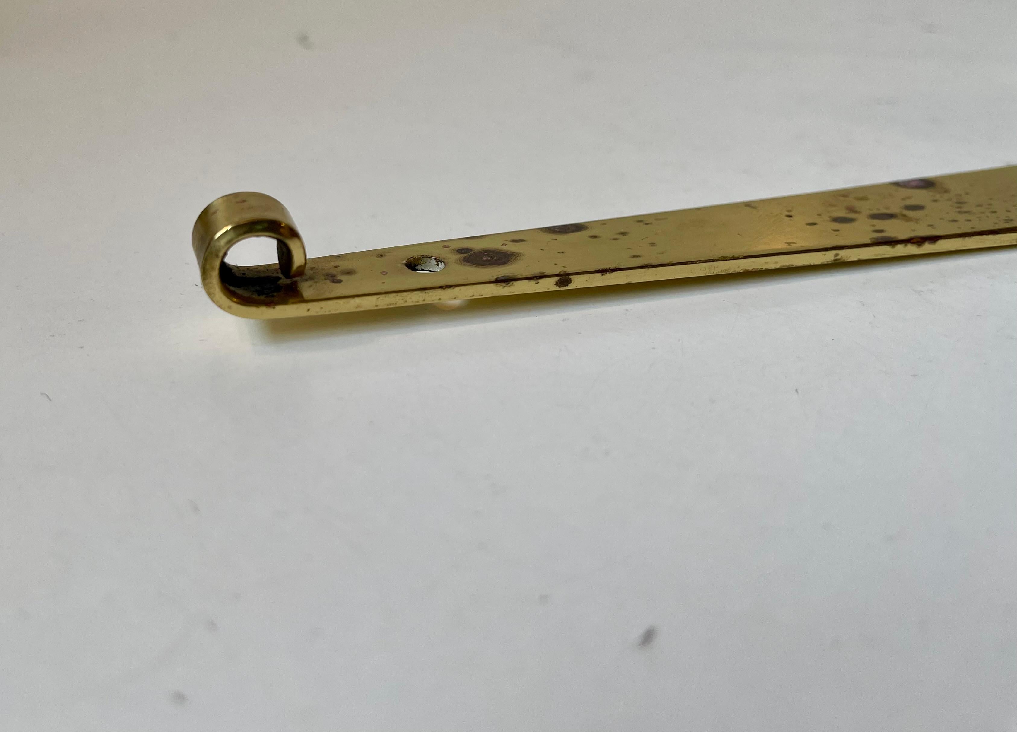Nautische Wand Hung Öllampe aus Messing von G. V. Harnish, Dänemark, Vintage (Ende des 20. Jahrhunderts) im Angebot