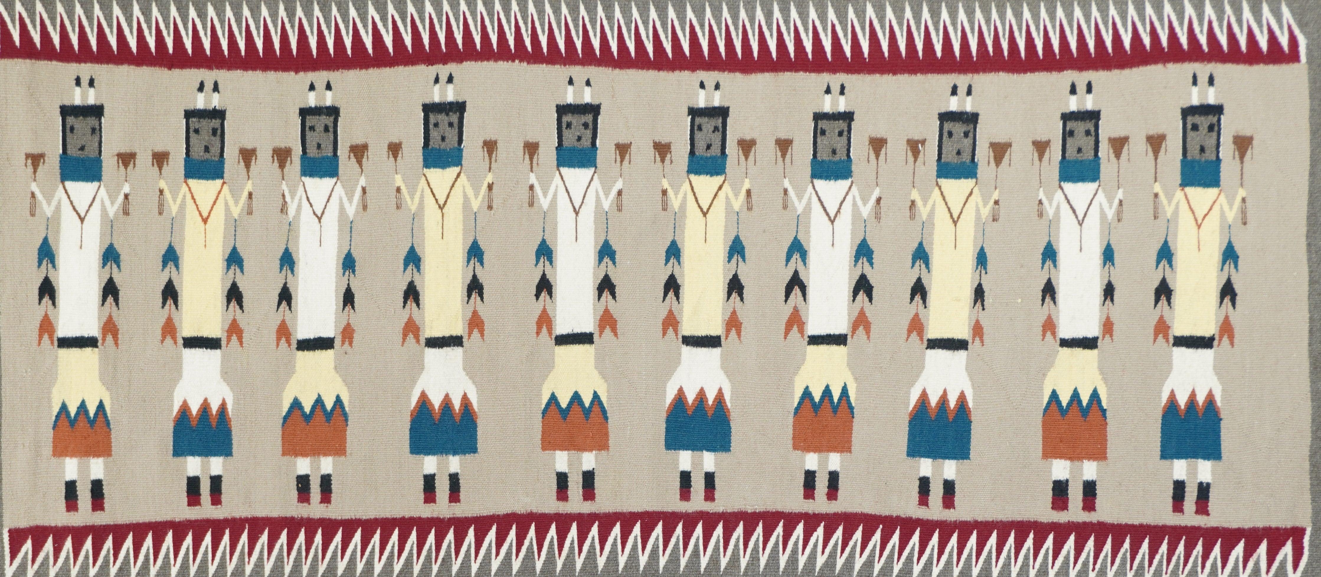 Navaho-Teppich 3'2'' x 5'8'' im Vintage-Stil im Zustand „Gut“ im Angebot in New York, NY