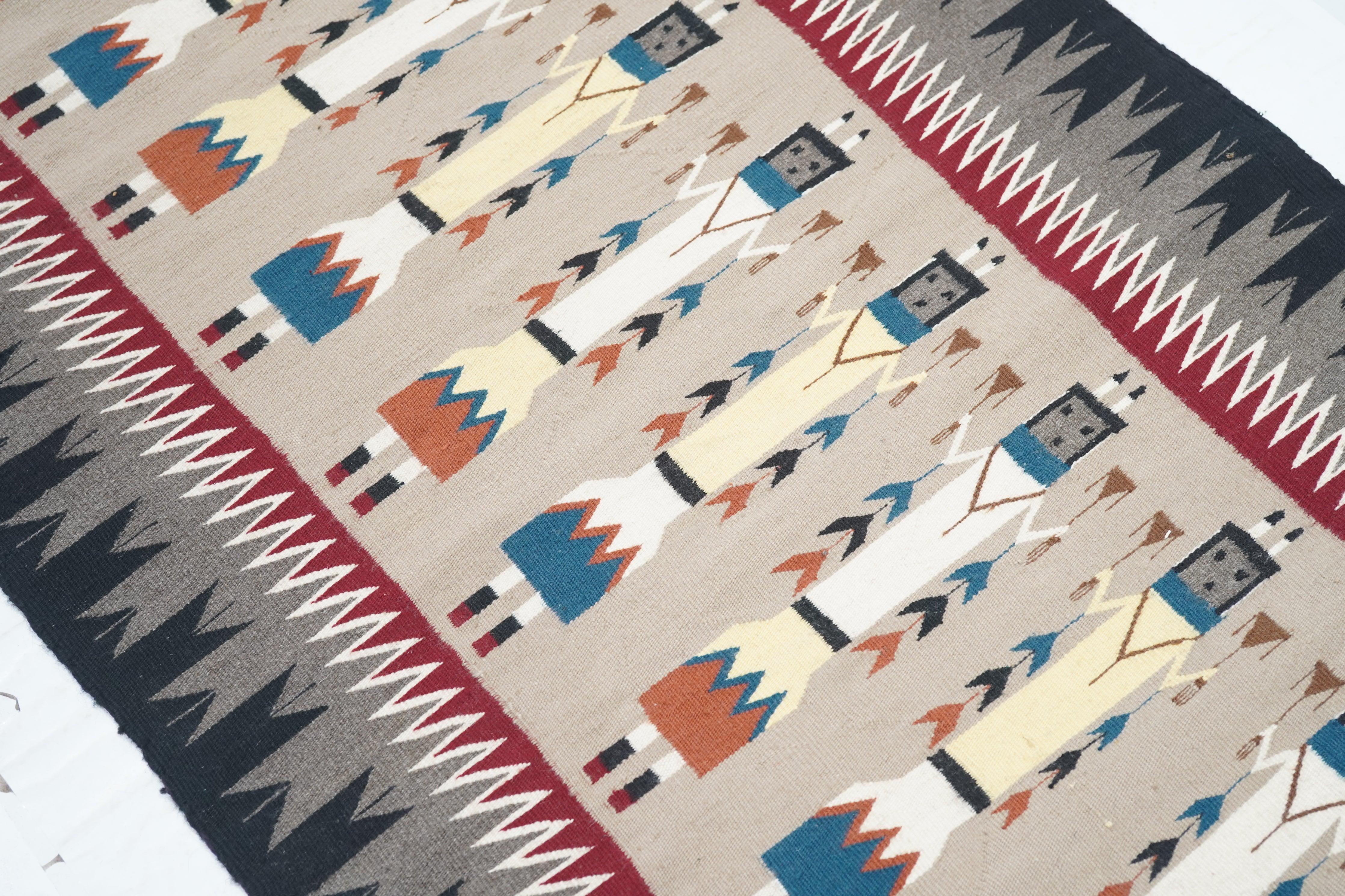 Navaho-Teppich 3'2'' x 5'8'' im Vintage-Stil (Wolle) im Angebot