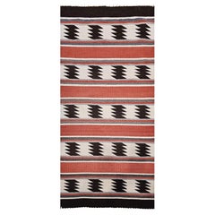Vintage Navajo Area Rug, Handwoven Wool, Geometric Patterns