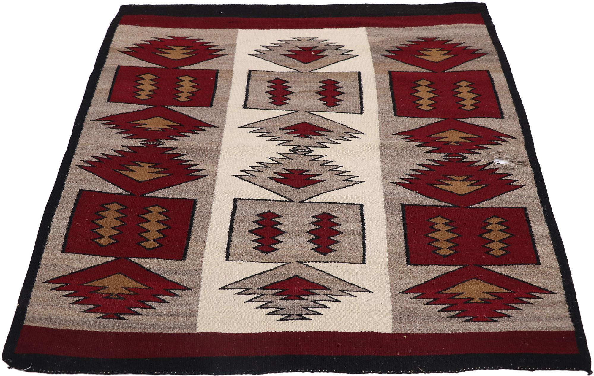 American Vintage Navajo Blanket Rug For Sale