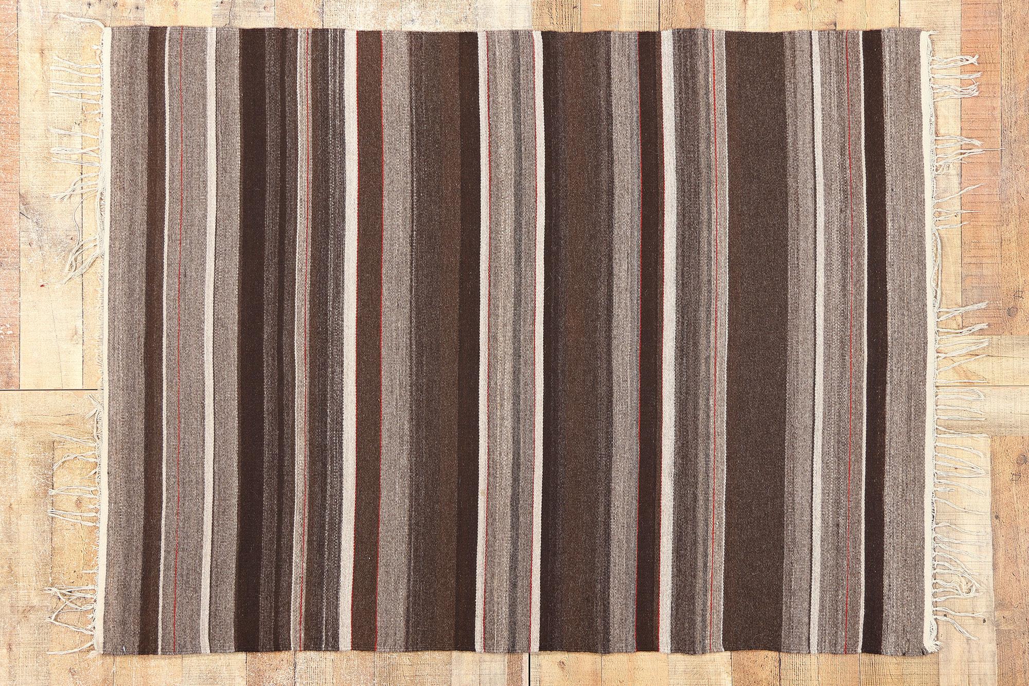 Chimayo Rio Grande Deckenteppich im Navajo-Stil mit Bändern im Vintage-Stil im Angebot 2