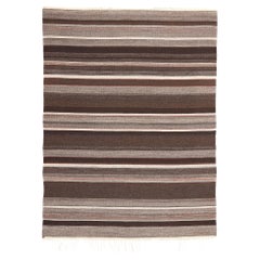 Chimayo Rio Grande Deckenteppich im Navajo-Stil mit Bändern im Vintage-Stil