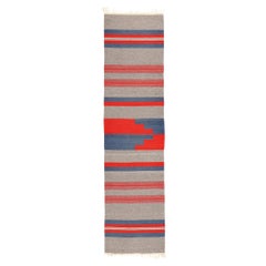 Vintage Navajo-Style Chimayo Rio Grande Banded Blanket Rug Runner