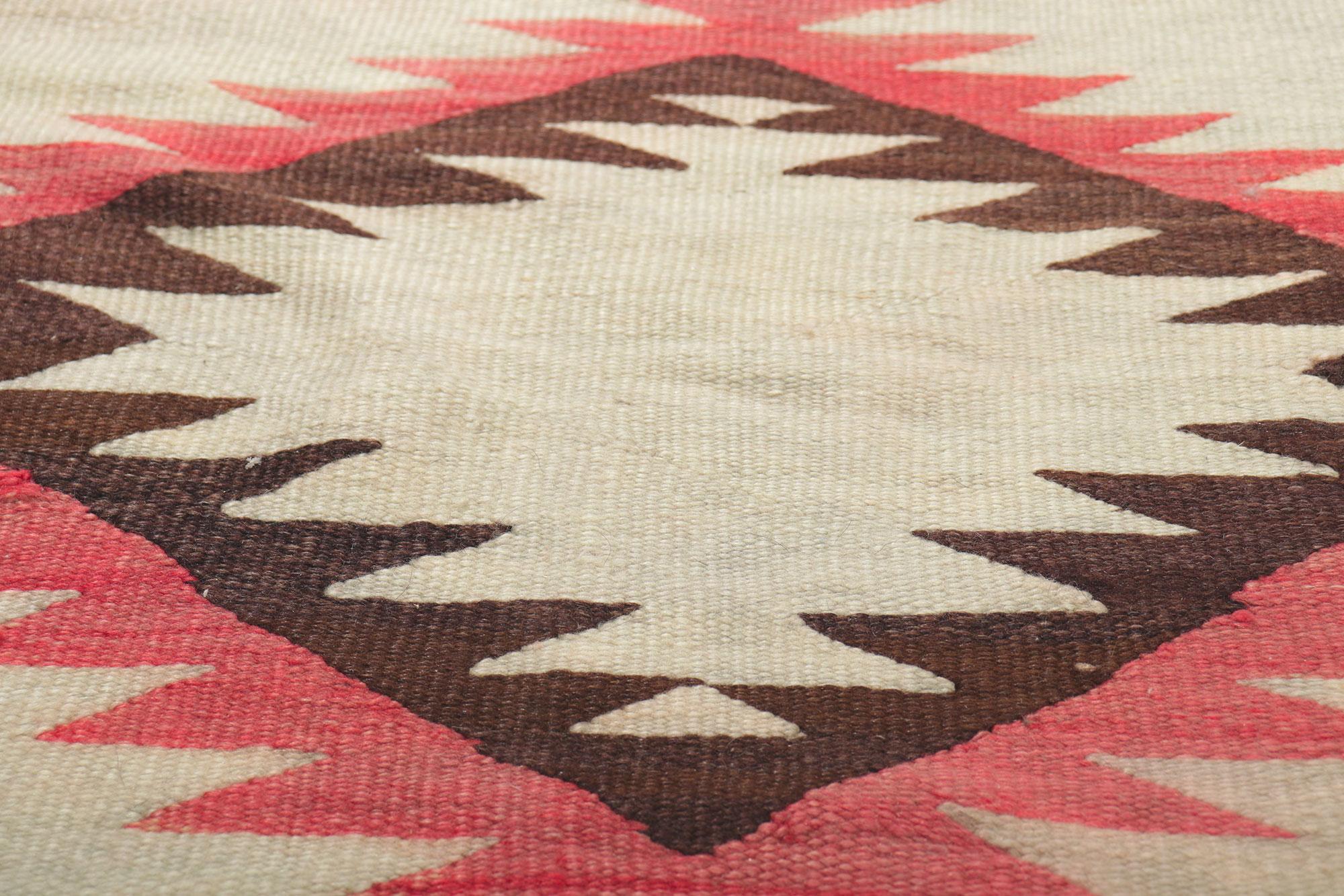 20th Century Vintage Navajo Eye Dazzler Rug with Native American Style For Sale
