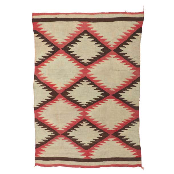 Vintage Navajo-Style Eye Dazzler Rug with Native American Style For ...