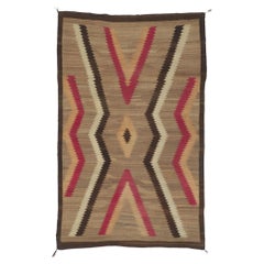 Vintage Navajo Ganado Rug with Native American Style