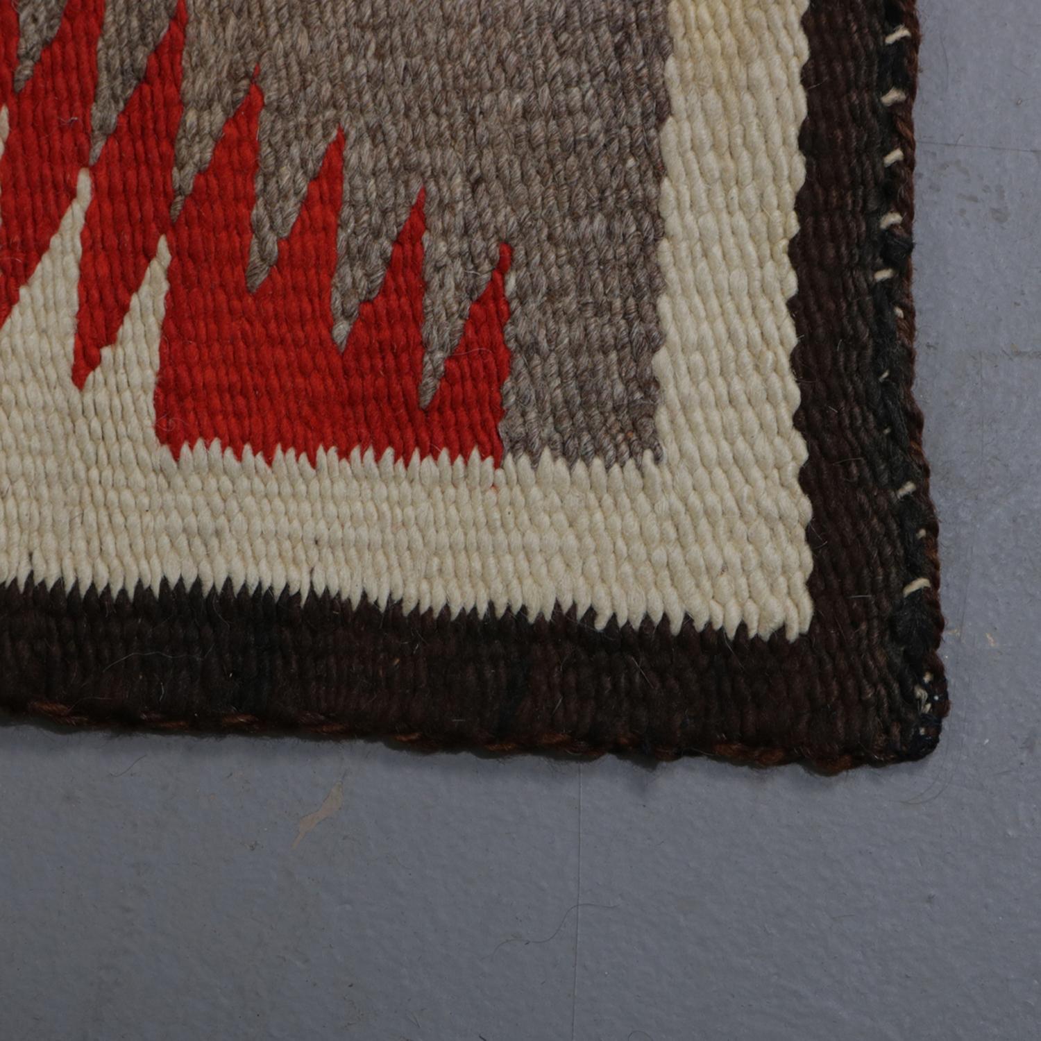 Native American Vintage Navajo Germantown Wool Eyedazzler Rug, circa 1930