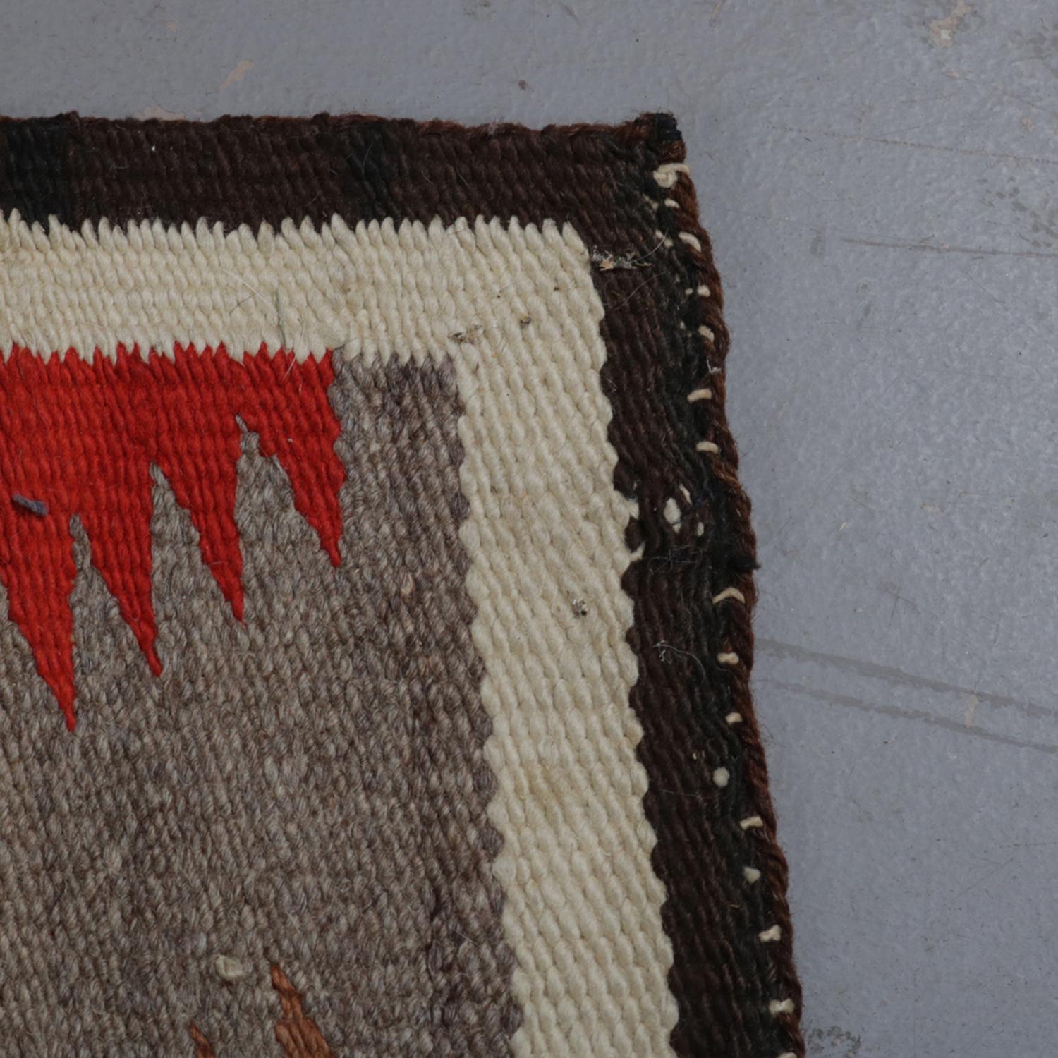 Hand-Woven Vintage Navajo Germantown Wool Eyedazzler Rug, circa 1930