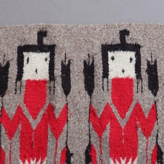 Vintage Navajo Handwoven 5-Women Yei Rug, circa 1940