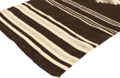 Vintage Navajo Kilim Rug with Native American Style and Two Grey Hills Vibes