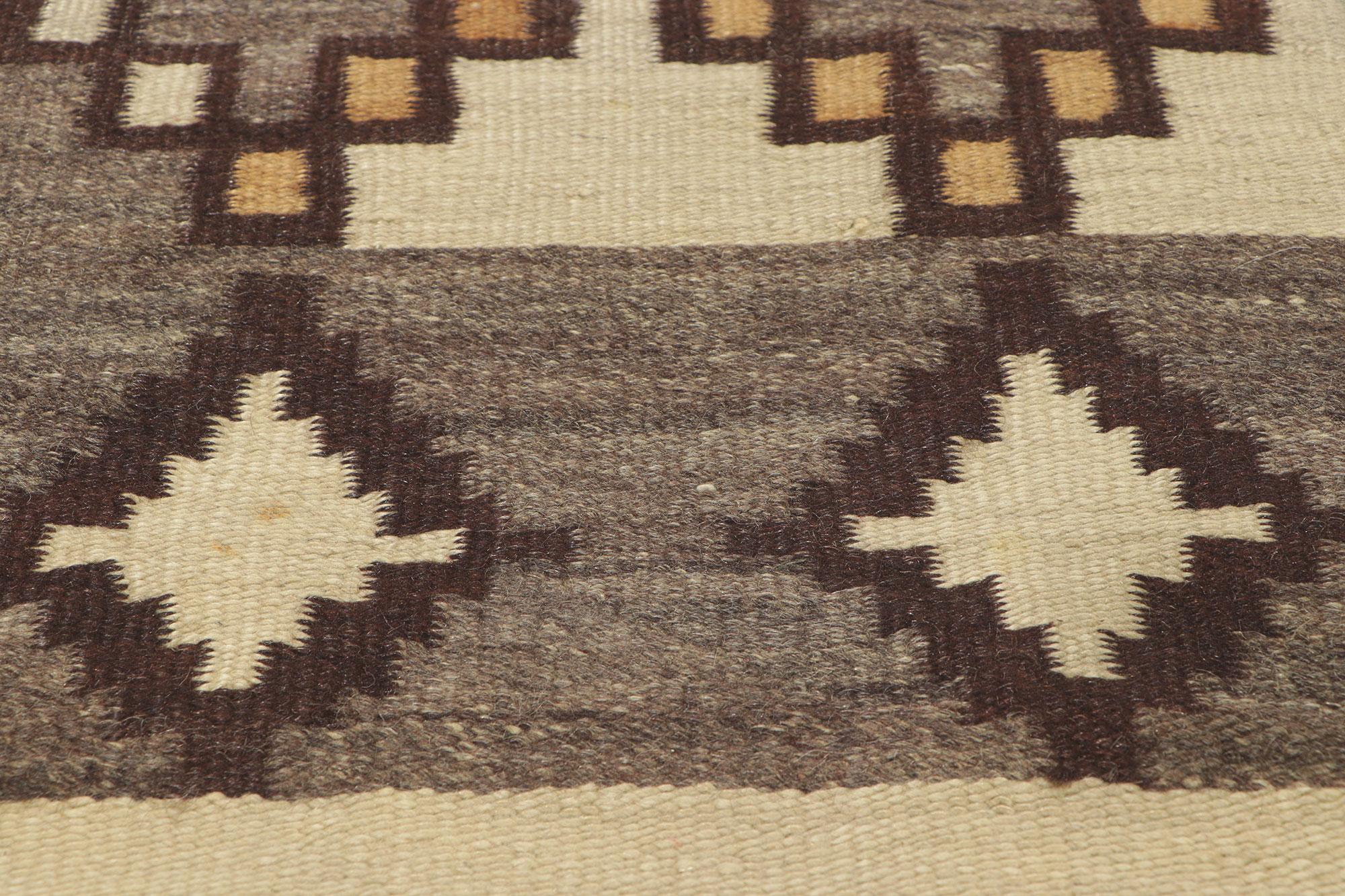 Vintage Navajo Kilim Rug with Native American Style For Sale 1