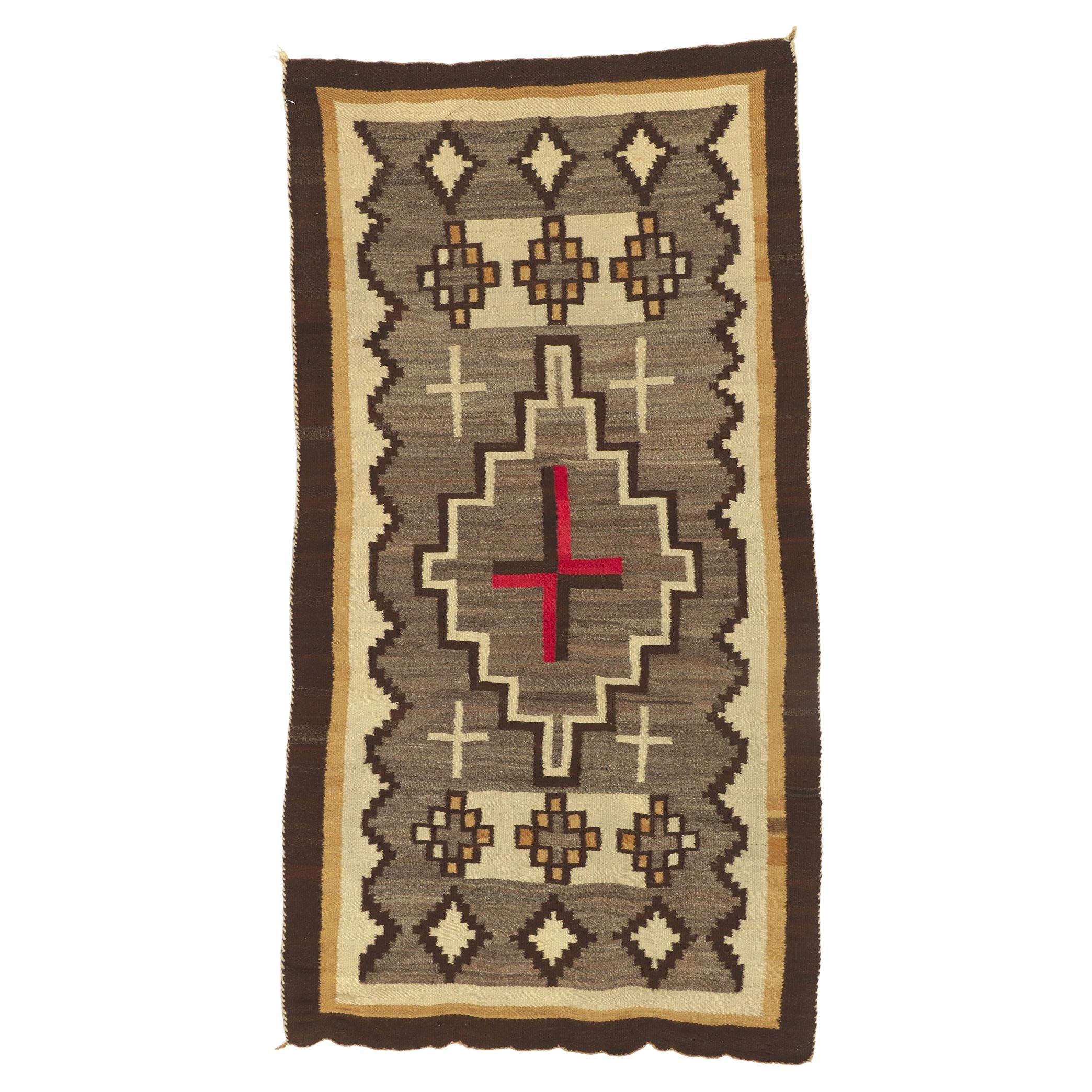 Tapis Kilim Navajo vintage avec style amérindien