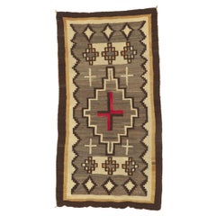 Vintage Navajo Kilim Rug with Native American Style