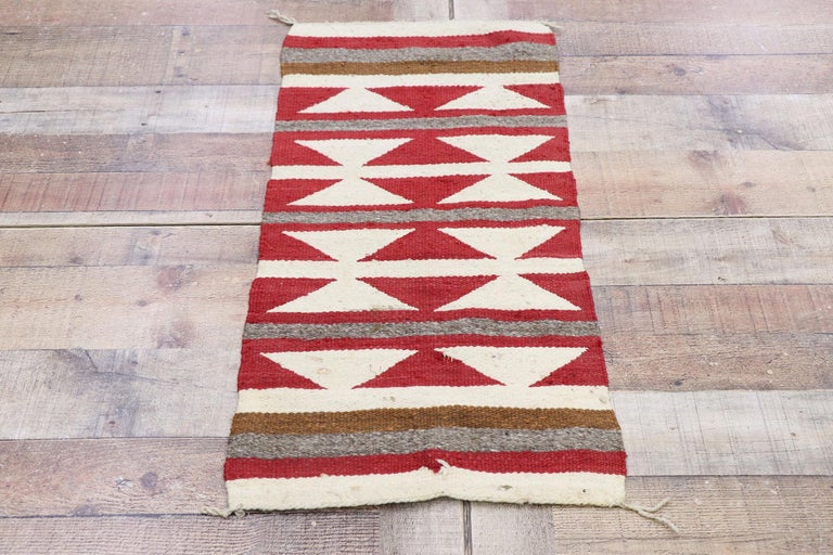 Vintage Navajo Kilim Rug with Two Grey Hills Style For Sale at 1stDibs