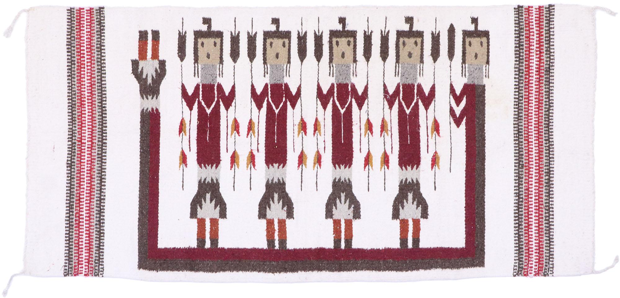 1960's Southwestern-Style Yeibichai-Figure Kilim Rug For Sale 1