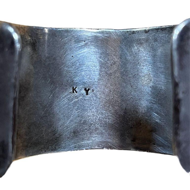 Fine XX secolo Bracciale in corallo turchese d'epoca Navajo KY in argento sterling in vendita