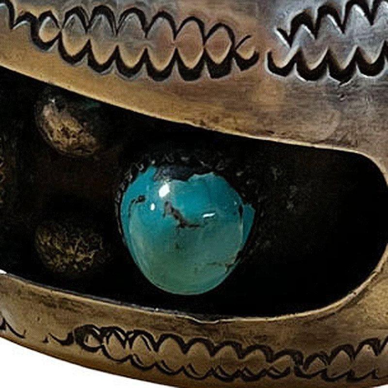 Bracciale in corallo turchese d'epoca Navajo KY in argento sterling in vendita 2