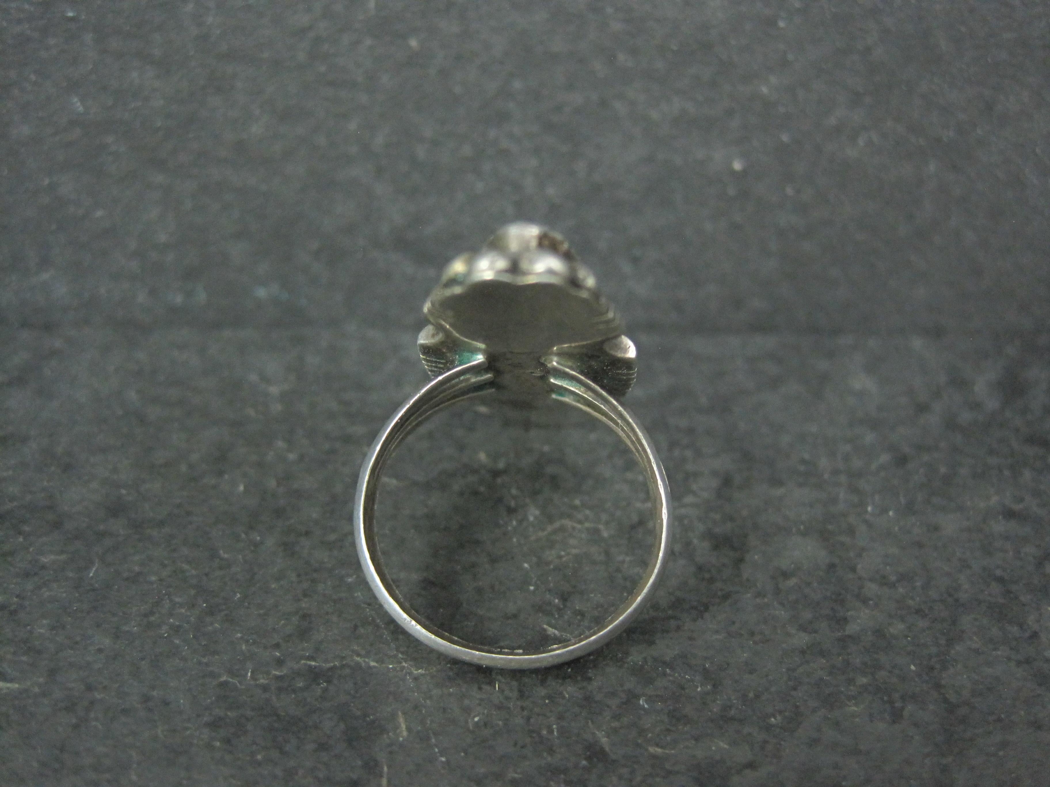 Vintage Navajo Perlmutt Ring Größe 6,5 Sterling Silber Anna Begay Damen im Angebot