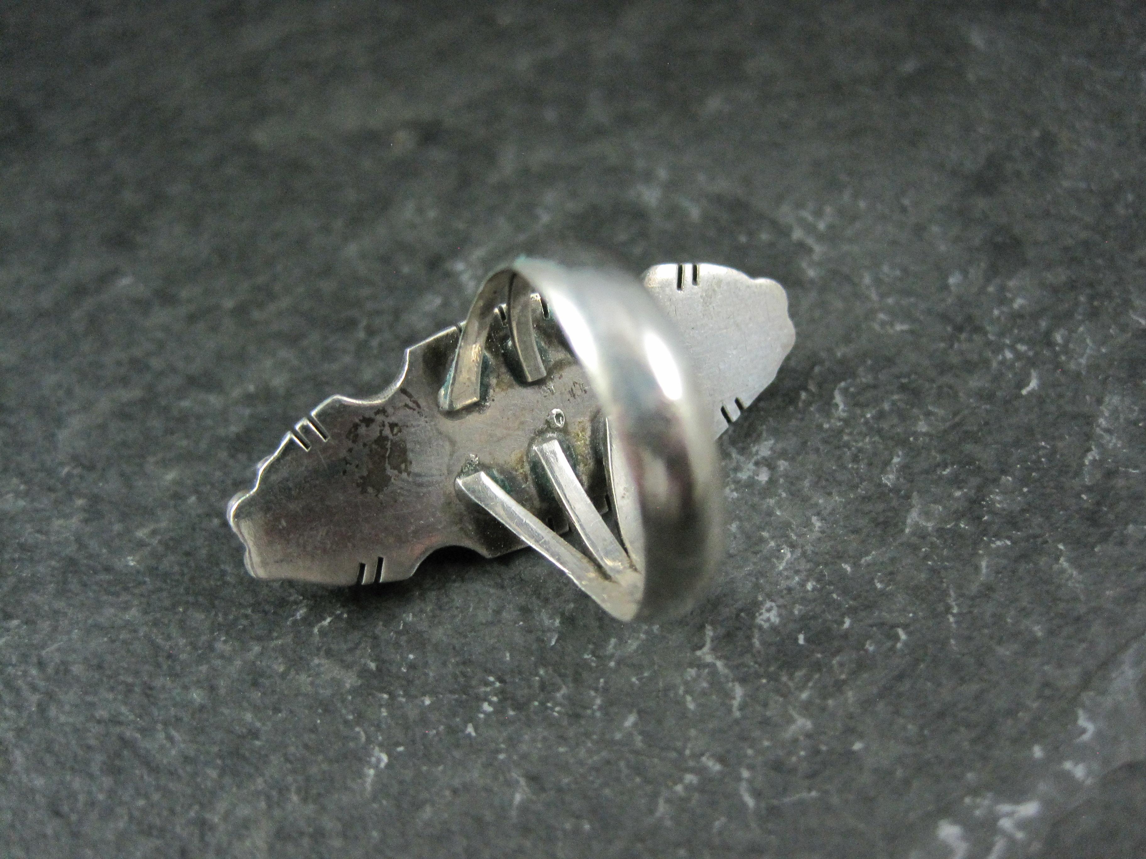 Vintage Navajo Perlmutt Ring Größe 6,5 Sterling Silber Anna Begay im Angebot 1