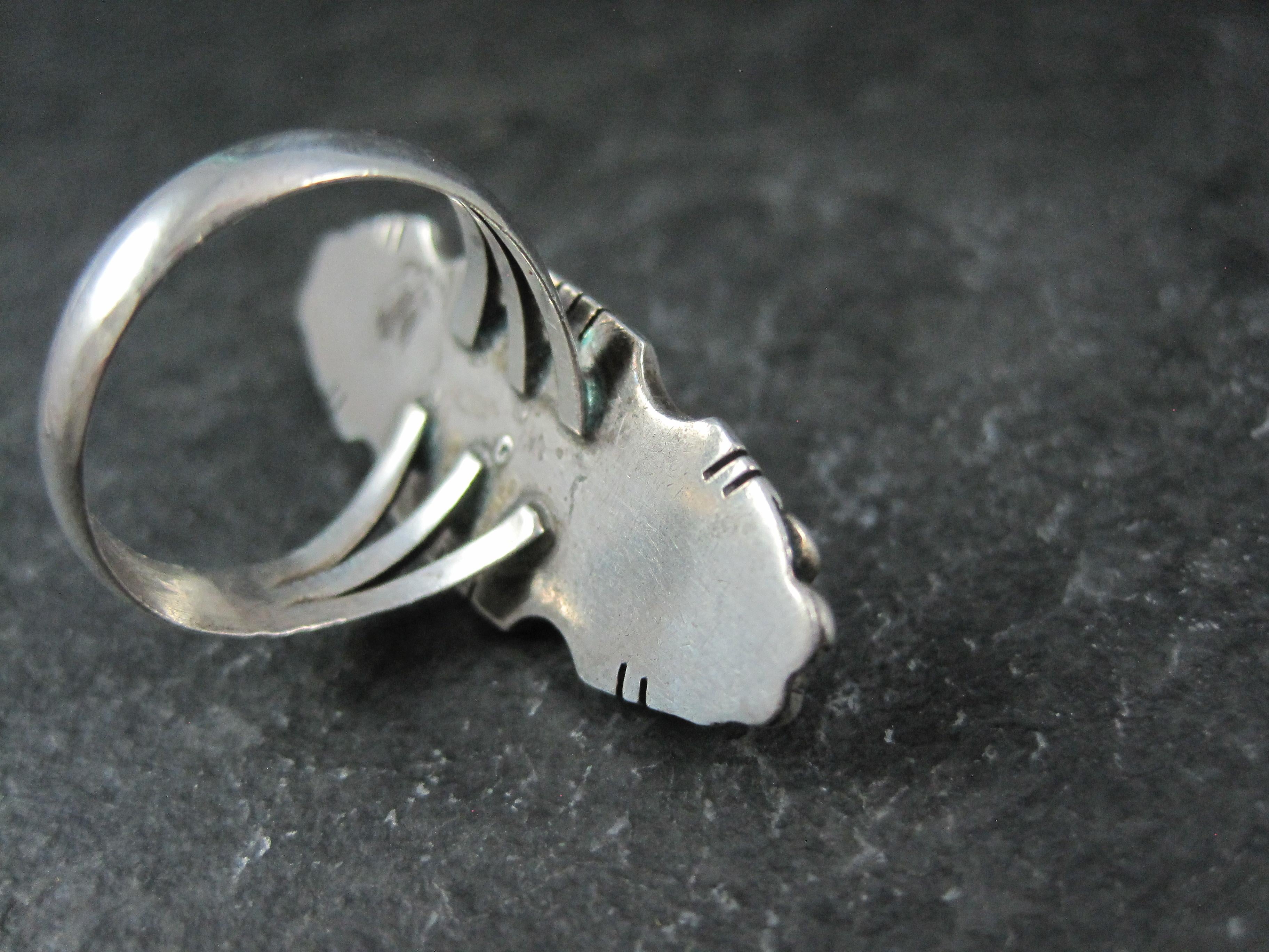 Vintage Navajo Perlmutt Ring Größe 6,5 Sterling Silber Anna Begay im Angebot 2