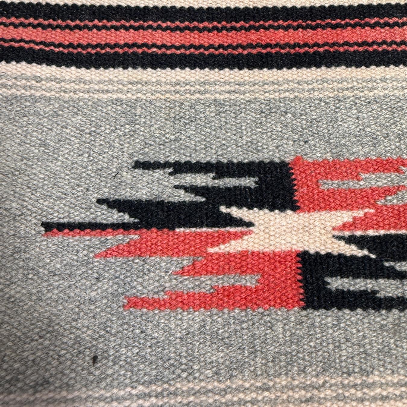 Mid-Century Modern Vintage Navajo Native American Small Woven Rug Tapestry For Sale