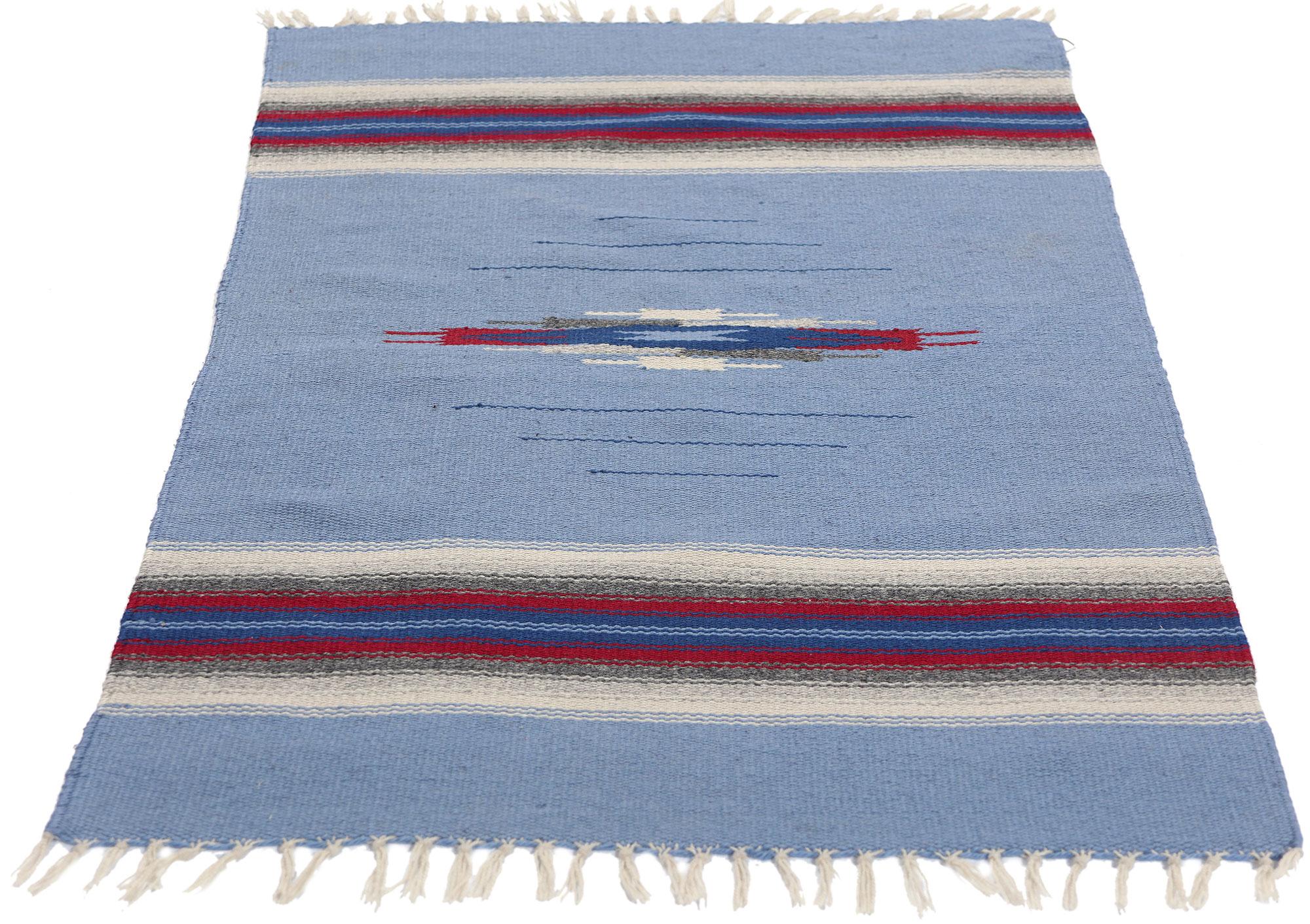 Vintage Navajo-Stil New Mexico Chimayo Blanket Teppich (Handgewebt) im Angebot