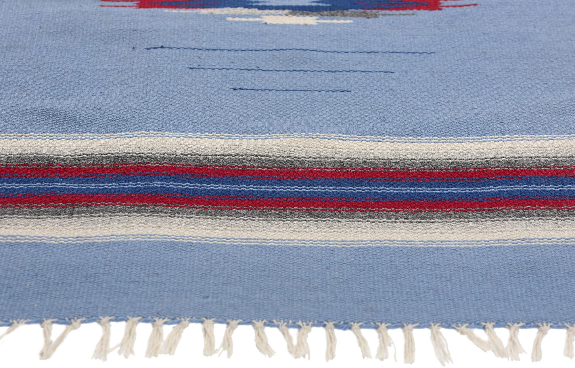 Vintage Navajo-Stil New Mexico Chimayo Blanket Teppich im Zustand „Gut“ im Angebot in Dallas, TX