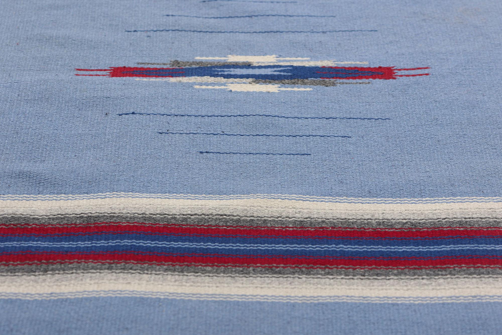 Vintage Navajo-Stil New Mexico Chimayo Blanket Teppich (20. Jahrhundert) im Angebot