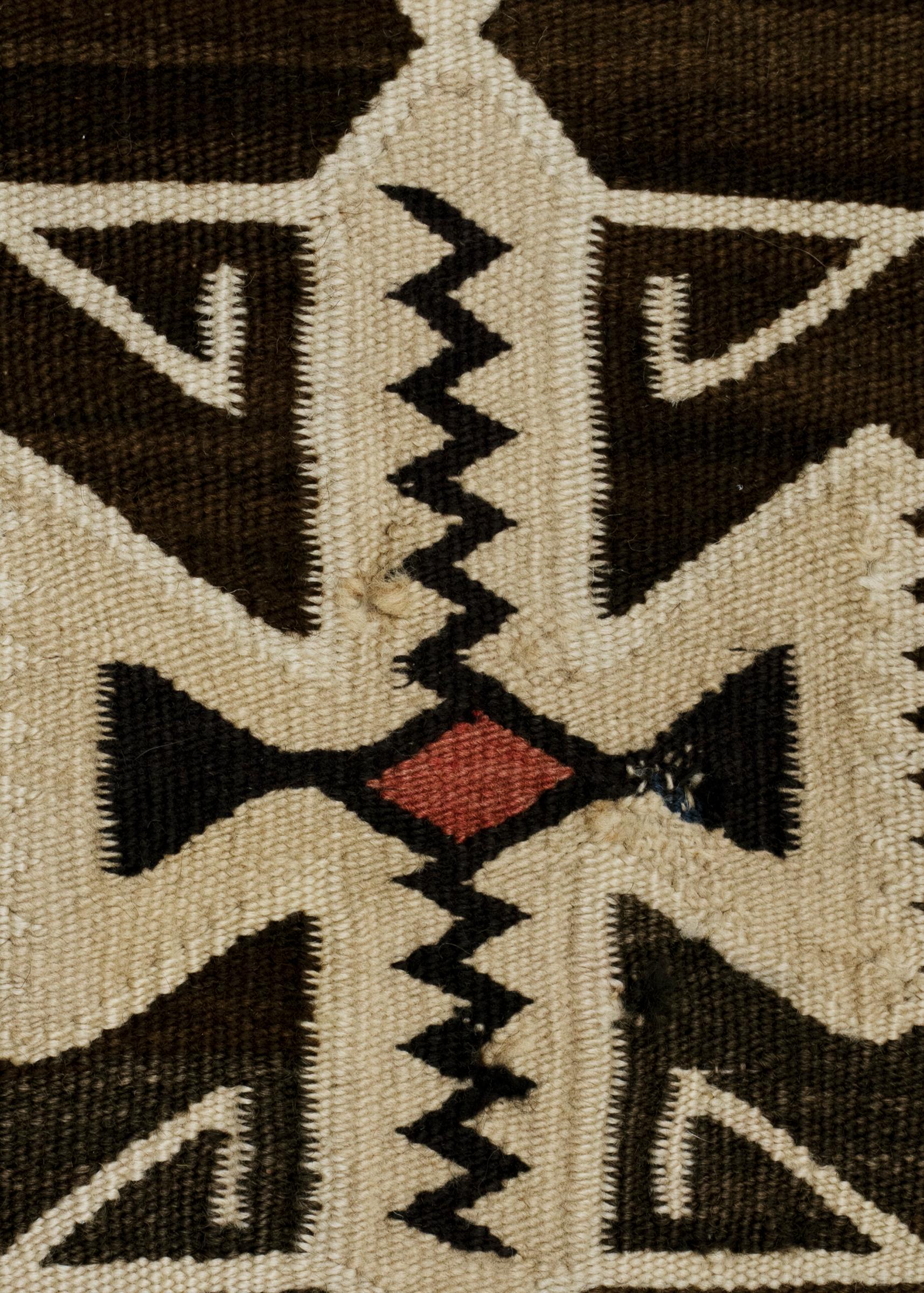 Hand-Woven Vintage Navajo Pictorial Area Rug, Teec Nos Pos Trading Post
