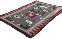 Antique Southwestern-Style Pictorial Kilim Rug in the Ganado-Inspired Tradition