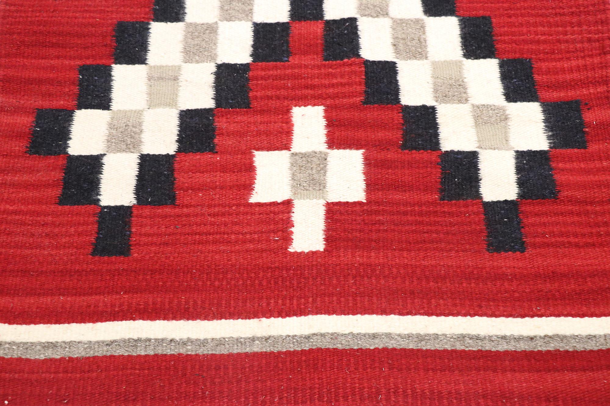 Alfombra Ganado Navajo de 1920 con estilo moderno del suroeste Estadounidense en venta