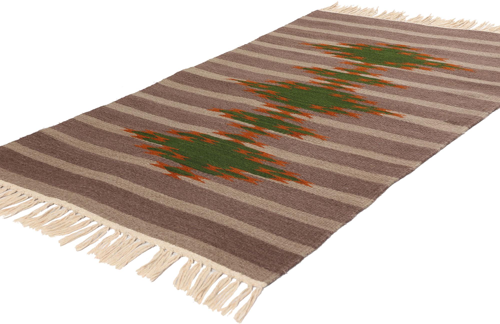 78795 Vintage Rio Grande Tierra Wools Rug, 03'00 x 05'03. Tierra Wools rugs are handcrafted wool rugs produced by the Tierra Wools cooperative in Los Ojos, New Mexico, known for their high quality and traditional craftsmanship. Each rug is