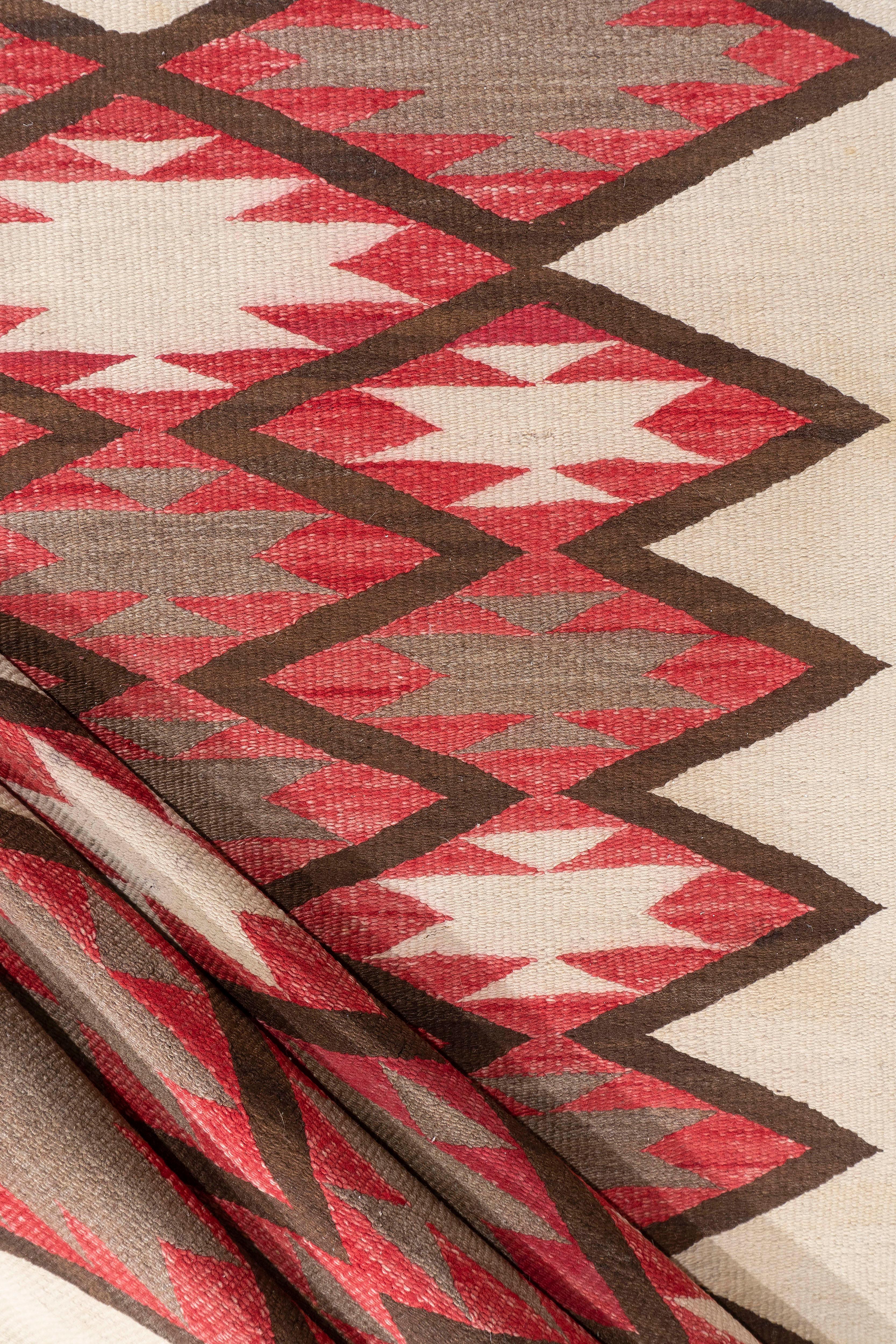 Vintage Navajo Rug 3'5 X 6'10. Navajos are usually in scatter sizes and larger, room size pieces are both extremely rare and highly desirable . As perpetually fashionable as they are collectible, traditional Navajo rugs, skillfully woven by members