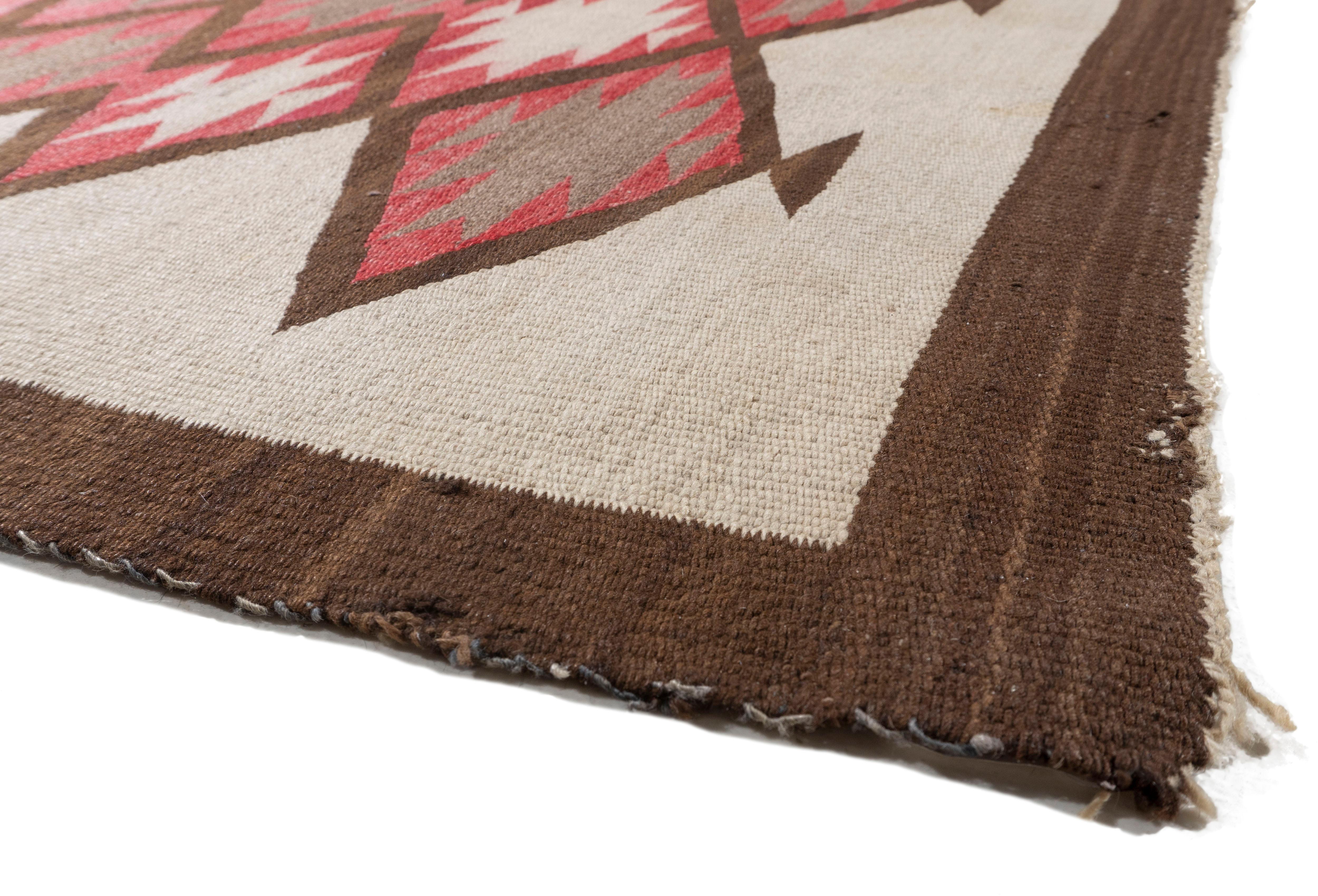 Native American Vintage Navajo Rug 3'5 X 6'10 For Sale
