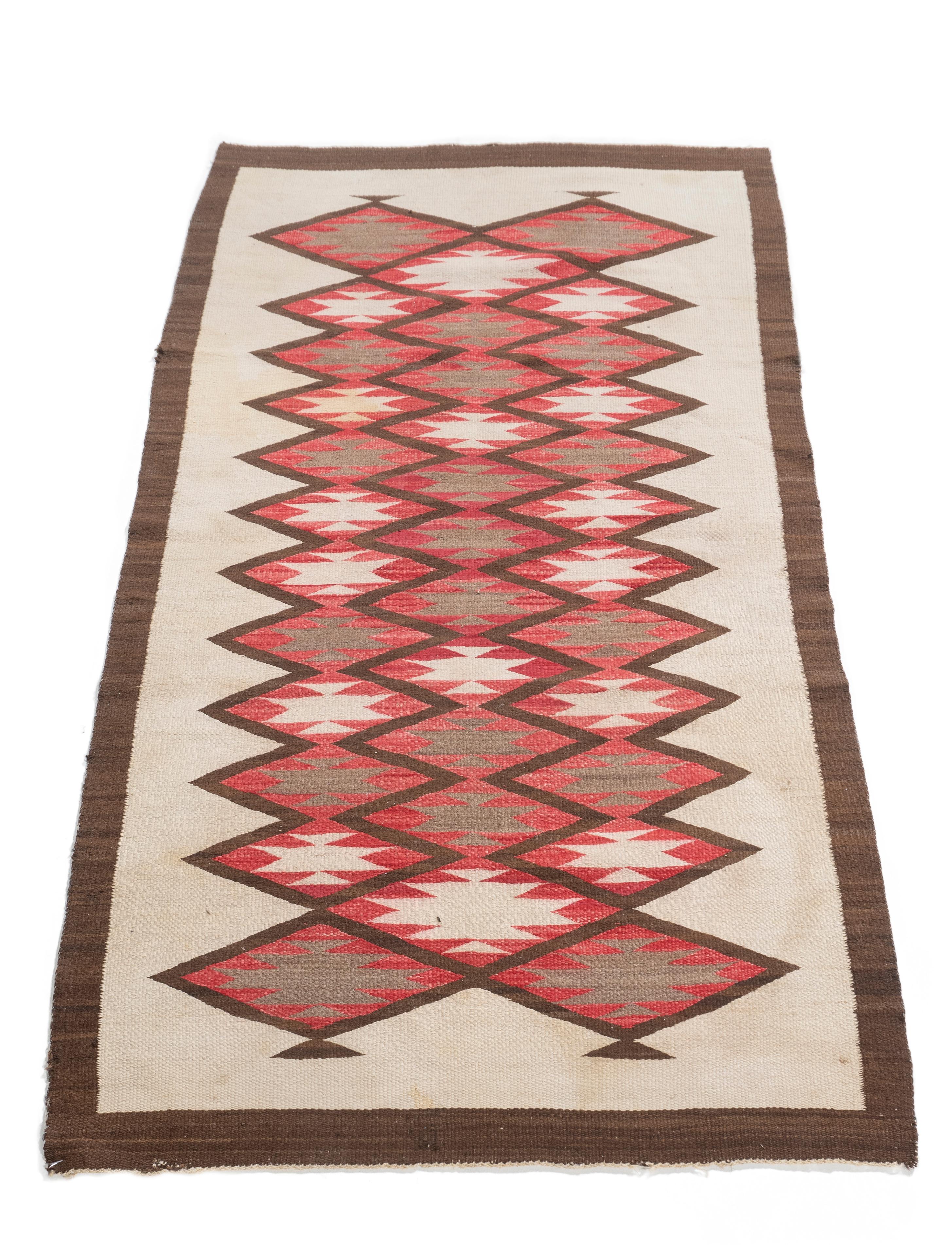 American Vintage Navajo Rug 3'5 X 6'10 For Sale