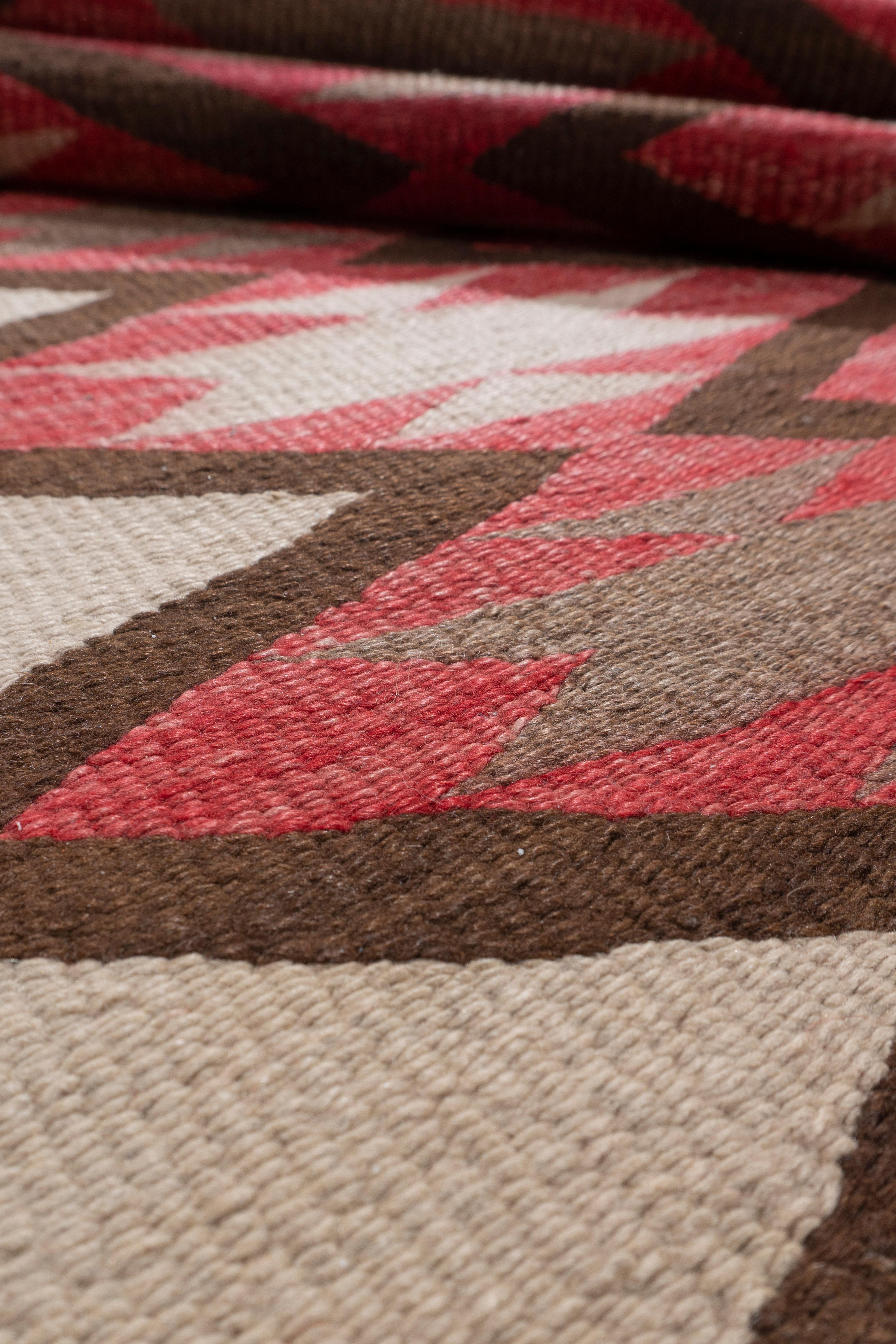 Hand-Knotted Vintage Navajo Rug 3'5 X 6'10 For Sale