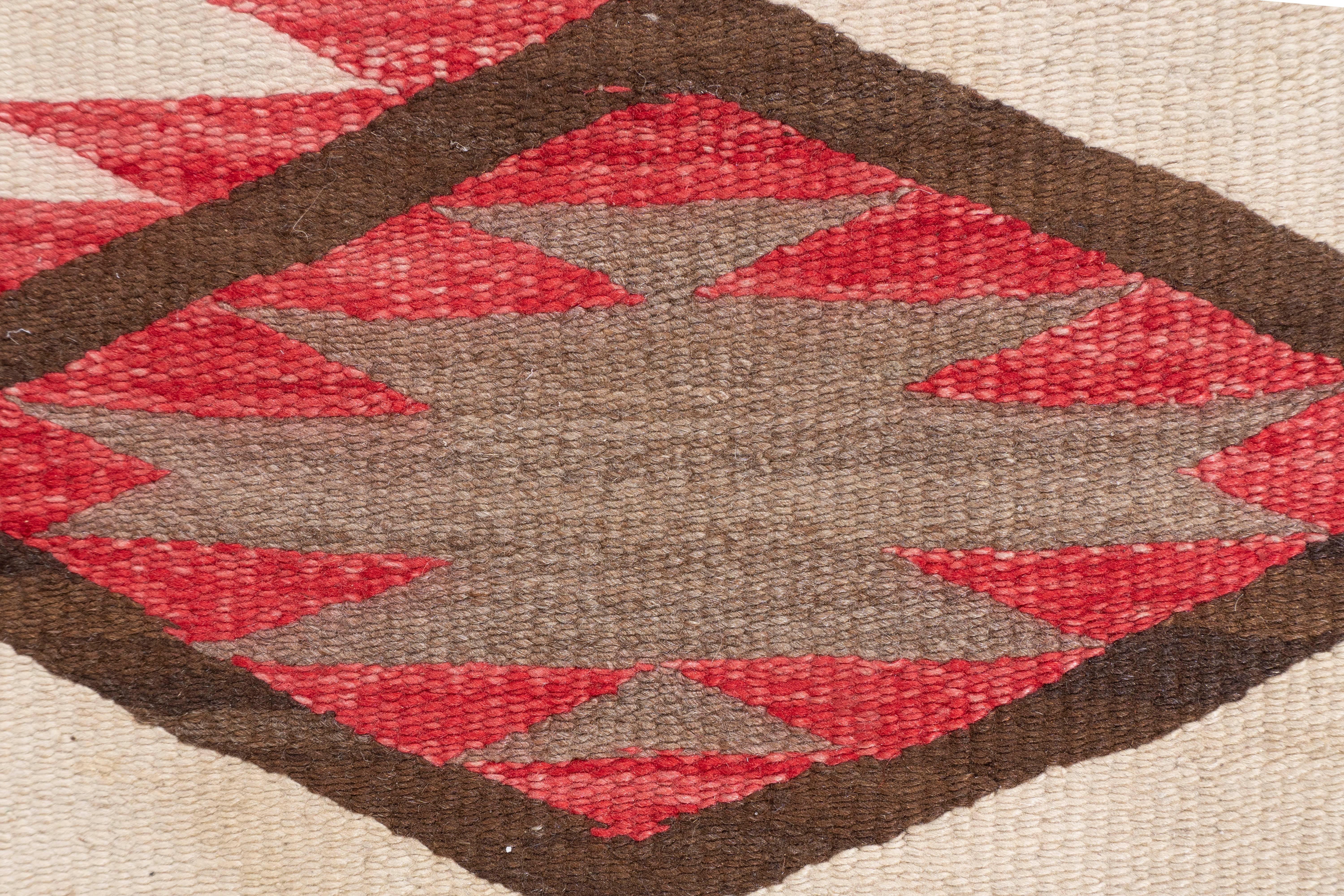 Wool Vintage Navajo Rug 3'5 X 6'10 For Sale
