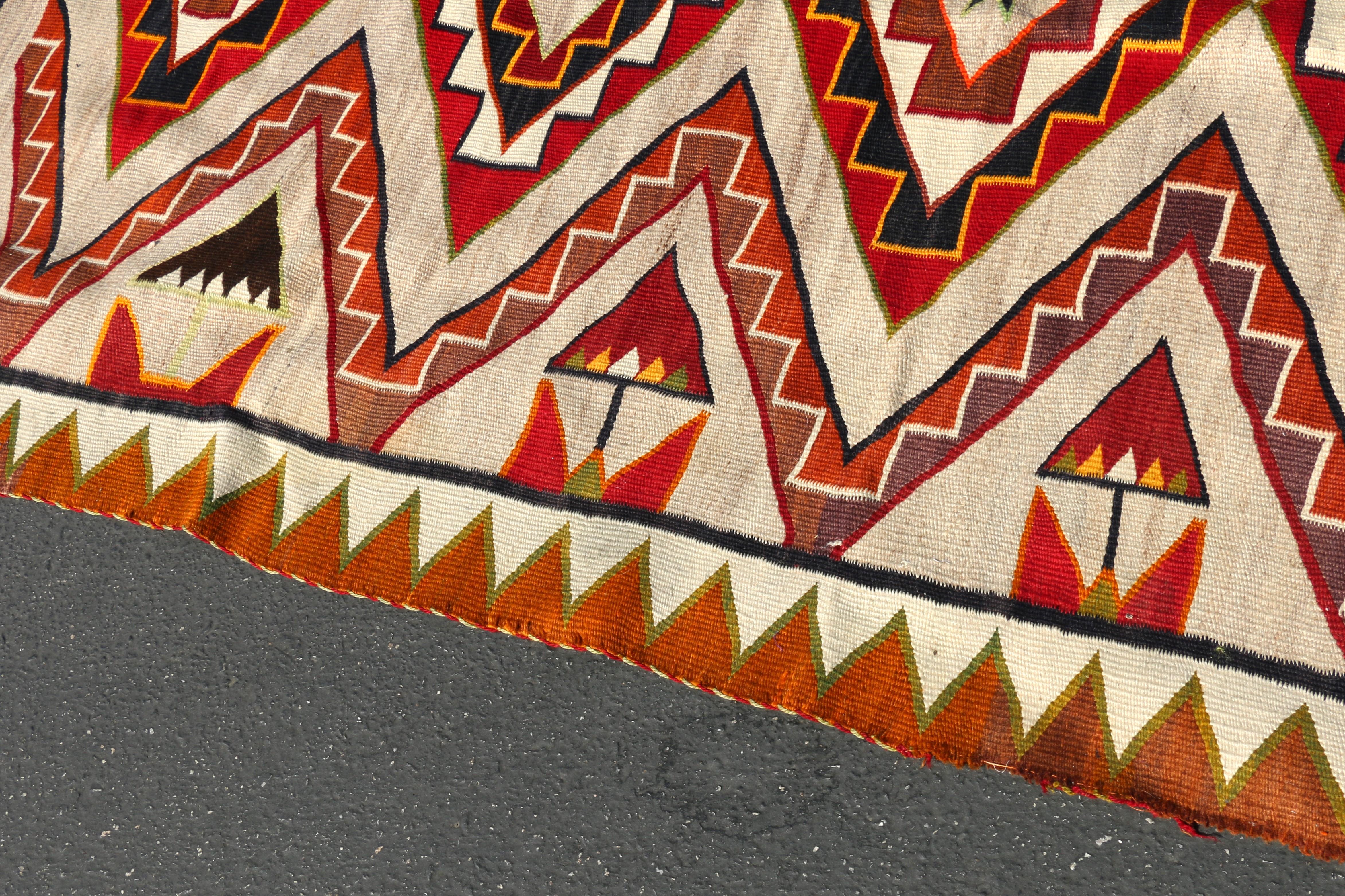 Tappeto Vintage Navajo 8' X 4'5 in vendita 4