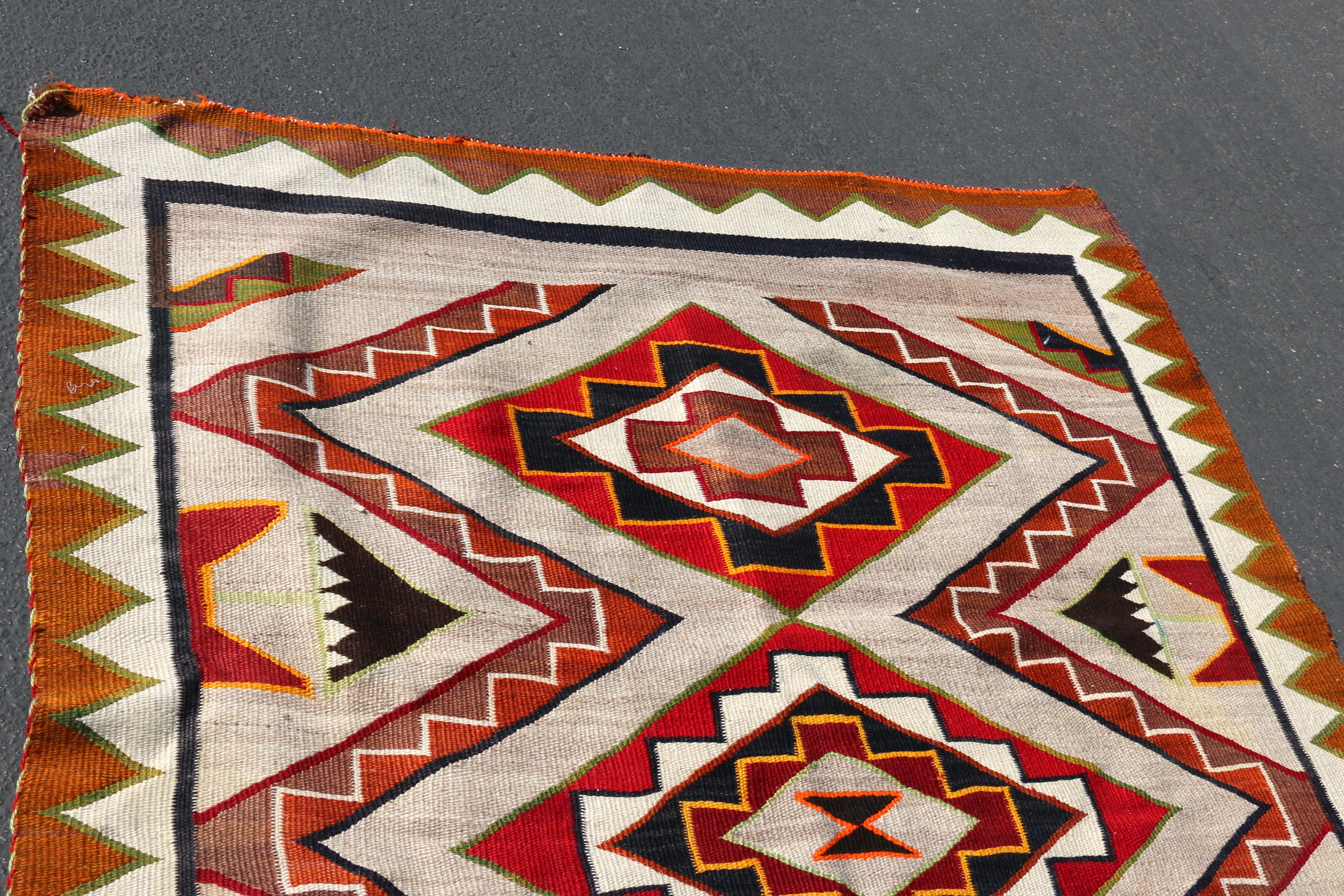 Tappeto Vintage Navajo 8' X 4'5 in vendita 2