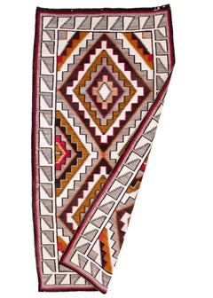 Vintage Navajo Rug, circa 1910, Teec Nos Pos Trading Post Southwestern Textile