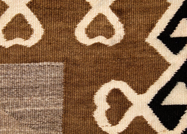 American Vintage Navajo Rug, Double Saddle Blanket, circa 1900 For Sale
