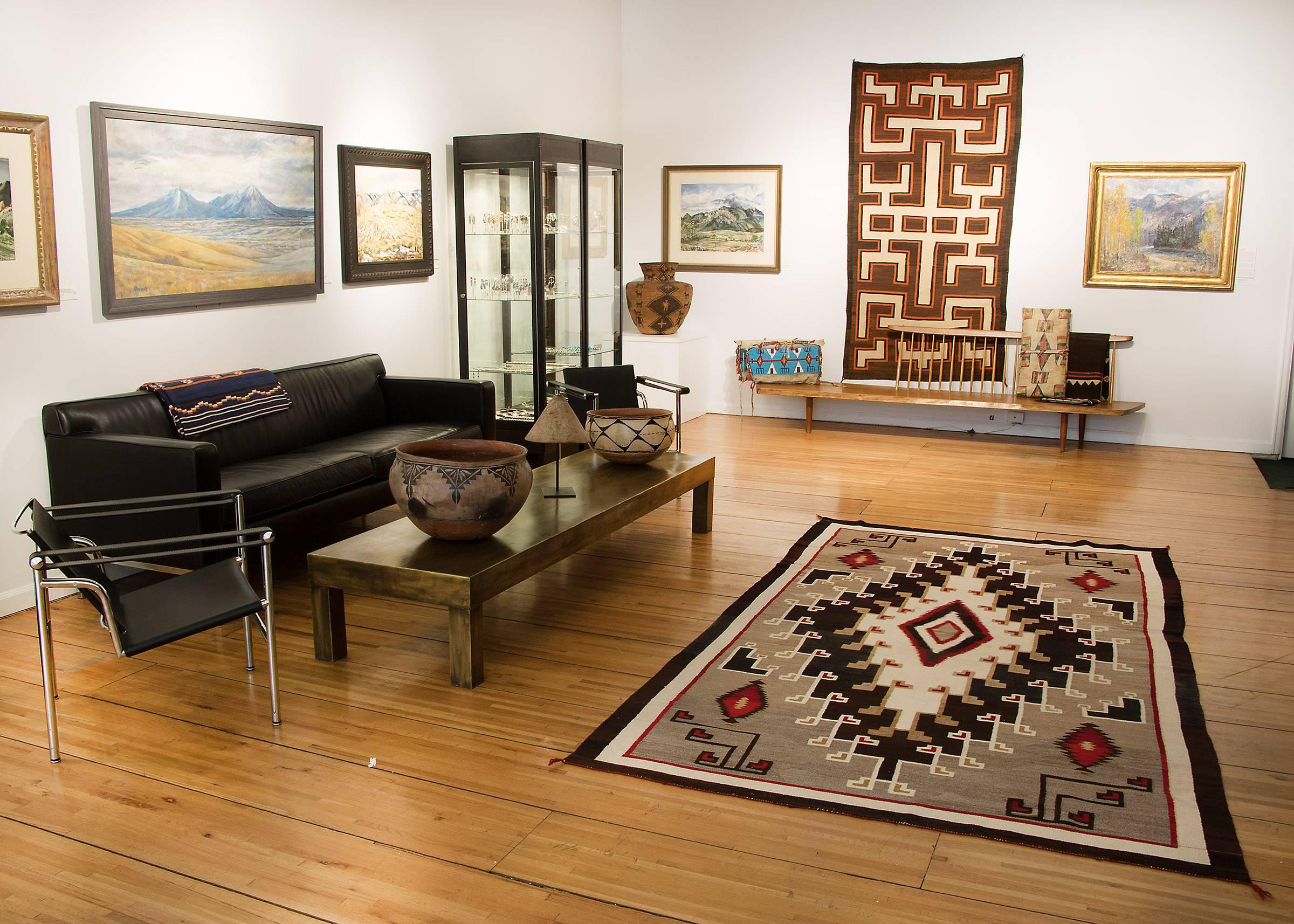Vintage Navajo Rug from the Klagetoh Trading Post, circa 1925 For Sale 1