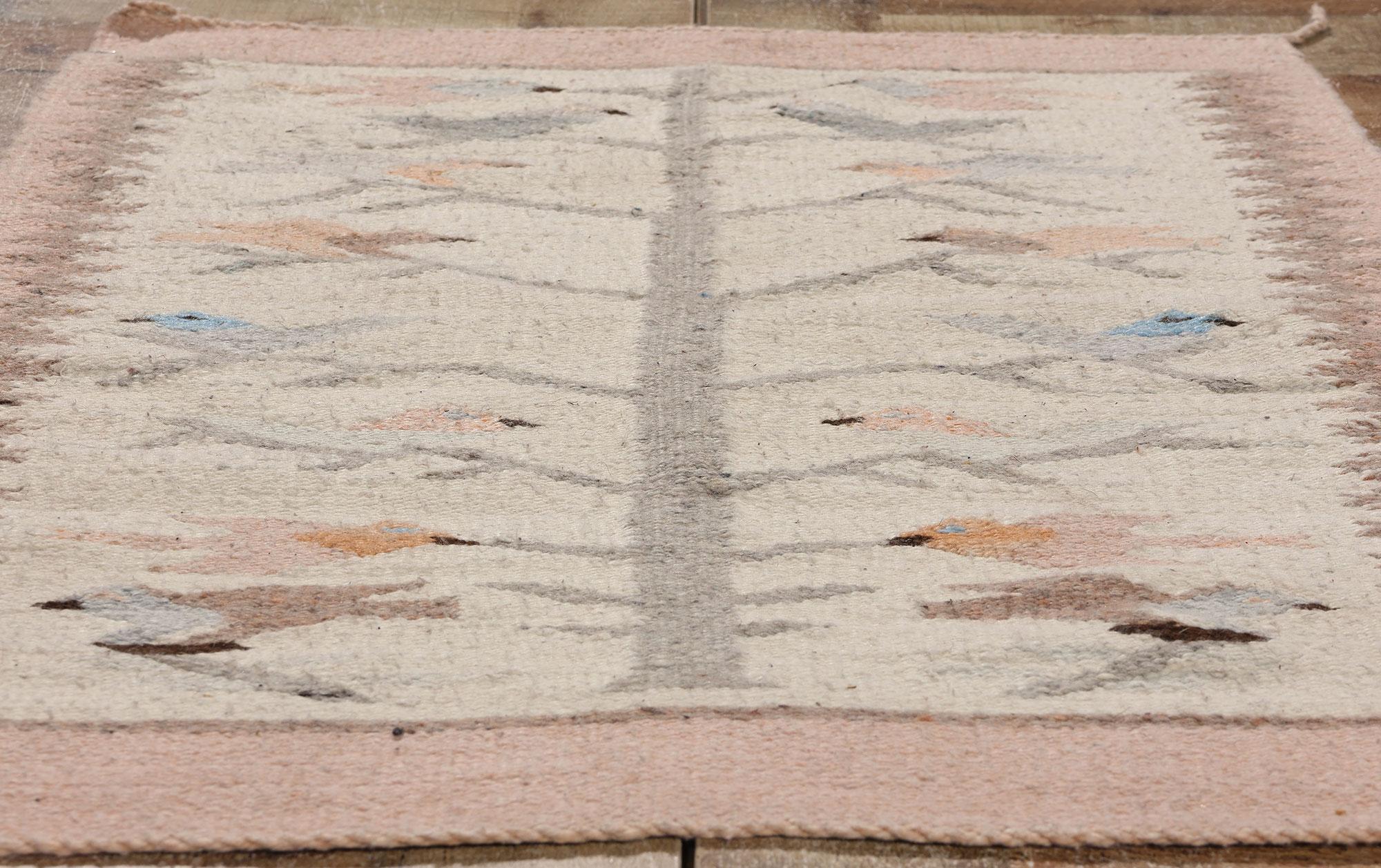 Hand-Woven 1920's Antique Southwestern-Style Tree of Life Kilim Rug For Sale