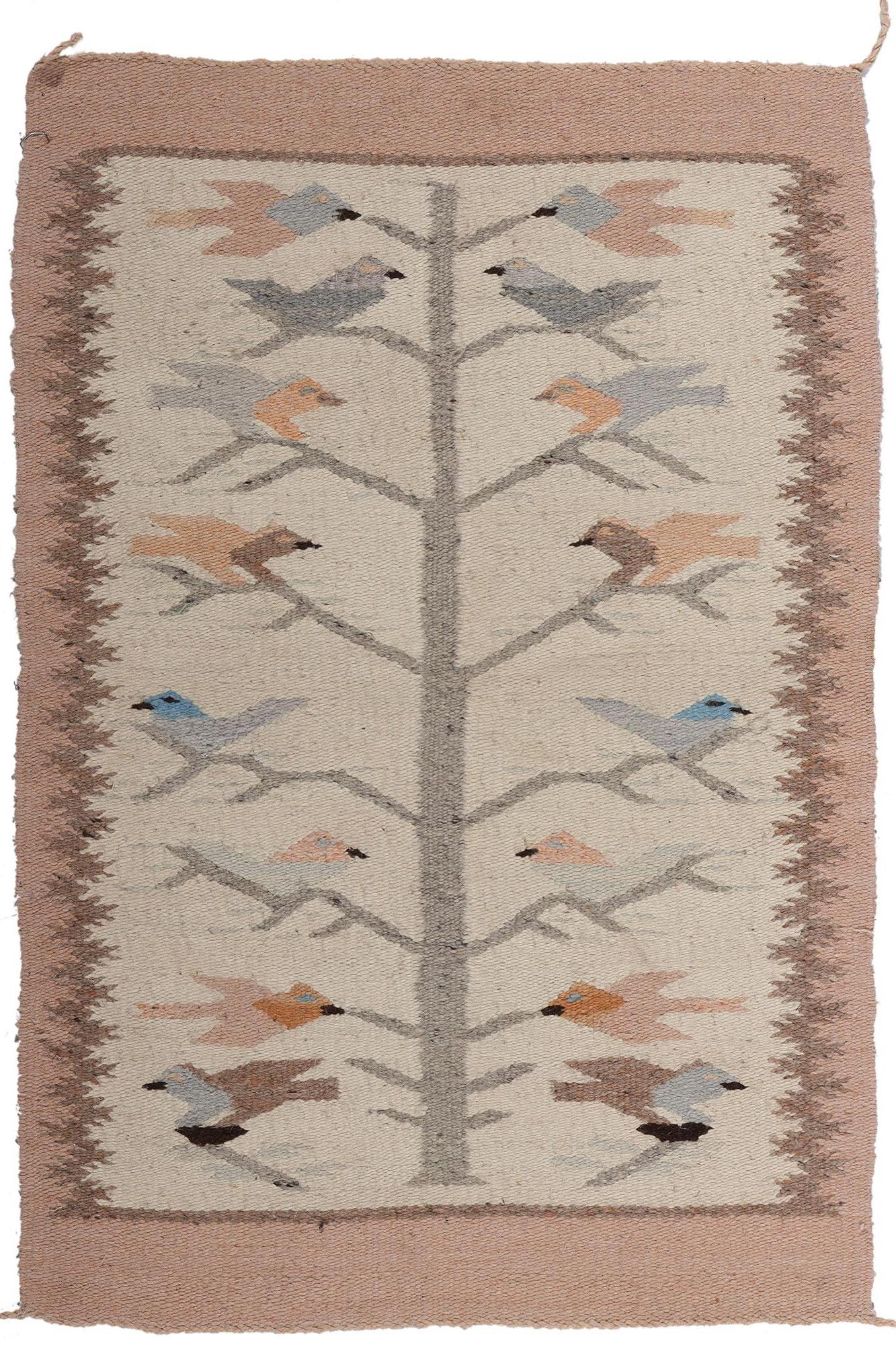 Alfombra vintage de estilo navajo con dibujo del Árbol de la Vida