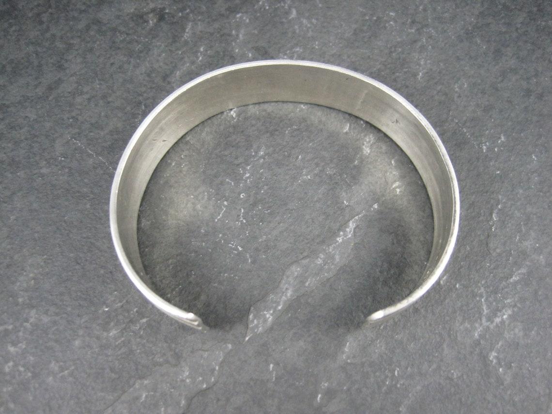 Vintage Navajo Sterling 14k Cuff Bracelet Aron Johnson In Good Condition For Sale In Webster, SD