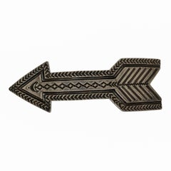 Vintage-Gürtelschnalle aus Sterlingsilber mit Arrow-Motiv im Navajo-Stil von Begay, 1,5"