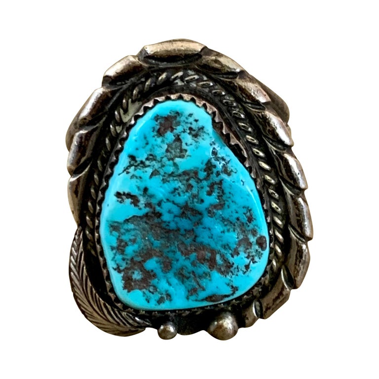 Vintage turquoise rings mens outlet